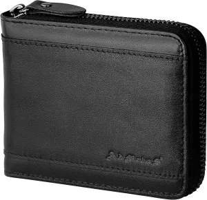 Admetus Mens RFID Blocking Wallets Zipper Leather Wallet for Men Bifold RFID Card Holder