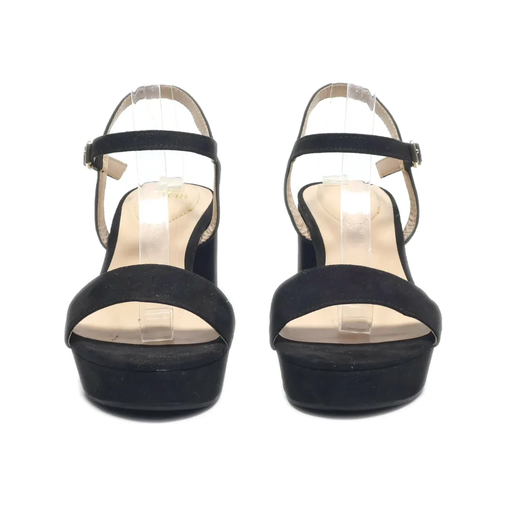 Bandolino Platform Sandals Suede Black Colour For Women