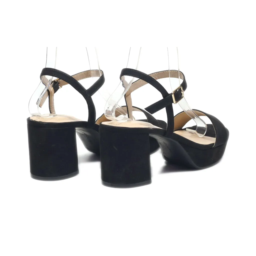 Bandolino Platform Sandals Suede Black Colour For Women