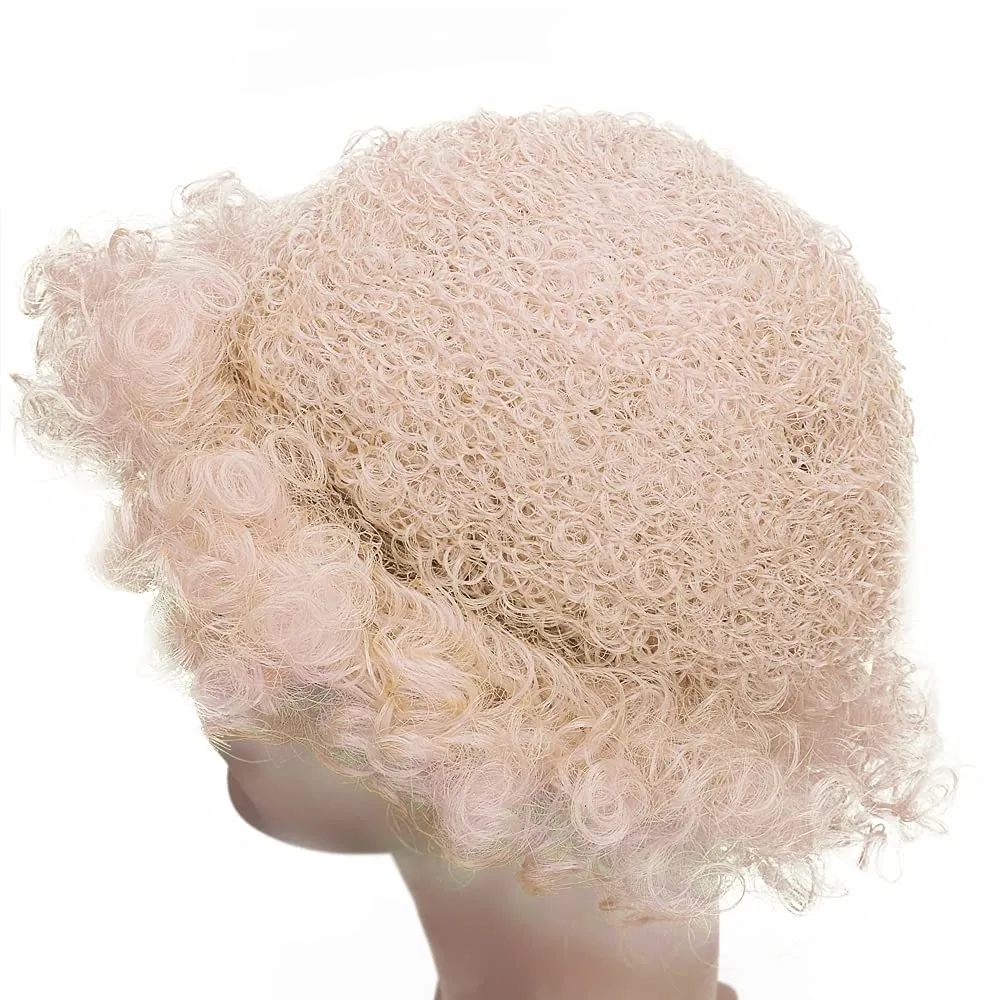 FREE BEAUTY Fluffy Afro Synthetic Clown Wig for Men Women Cosplay Anime Party Christmas Halloween Fancy Funny Wigs (Blonde)