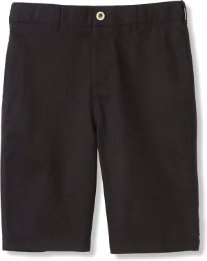 French Toast Boys' Adjustable Waist Stretch Flat Front Shorts (Standard & Husky) for School Uniform