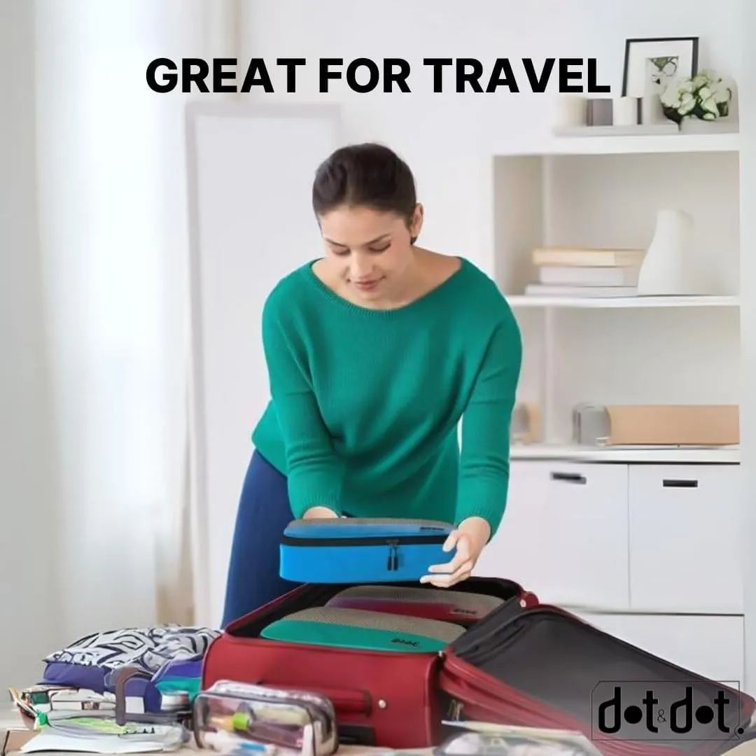 Large Packing Cubes for Suitcases - 5 Pcs set of Packing Cubes for Travel Carry on Suitcase Organizer Bags - Travel Cubes Organizer Bags for Luggage