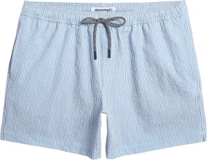 maamgic Men's Swim Trunks 5.5 inch Seersucker Beach Shorts Quick Dry Bathing Suits with Mesh Liner