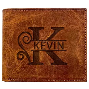 Personalized Wallet for Men, Custom Gifts for Father, Customized Monogram Wallet for Men, Son, Grandpa, Boyfriend, Fathers Day, Wedding, Anniversary, Birthday, Graduate
