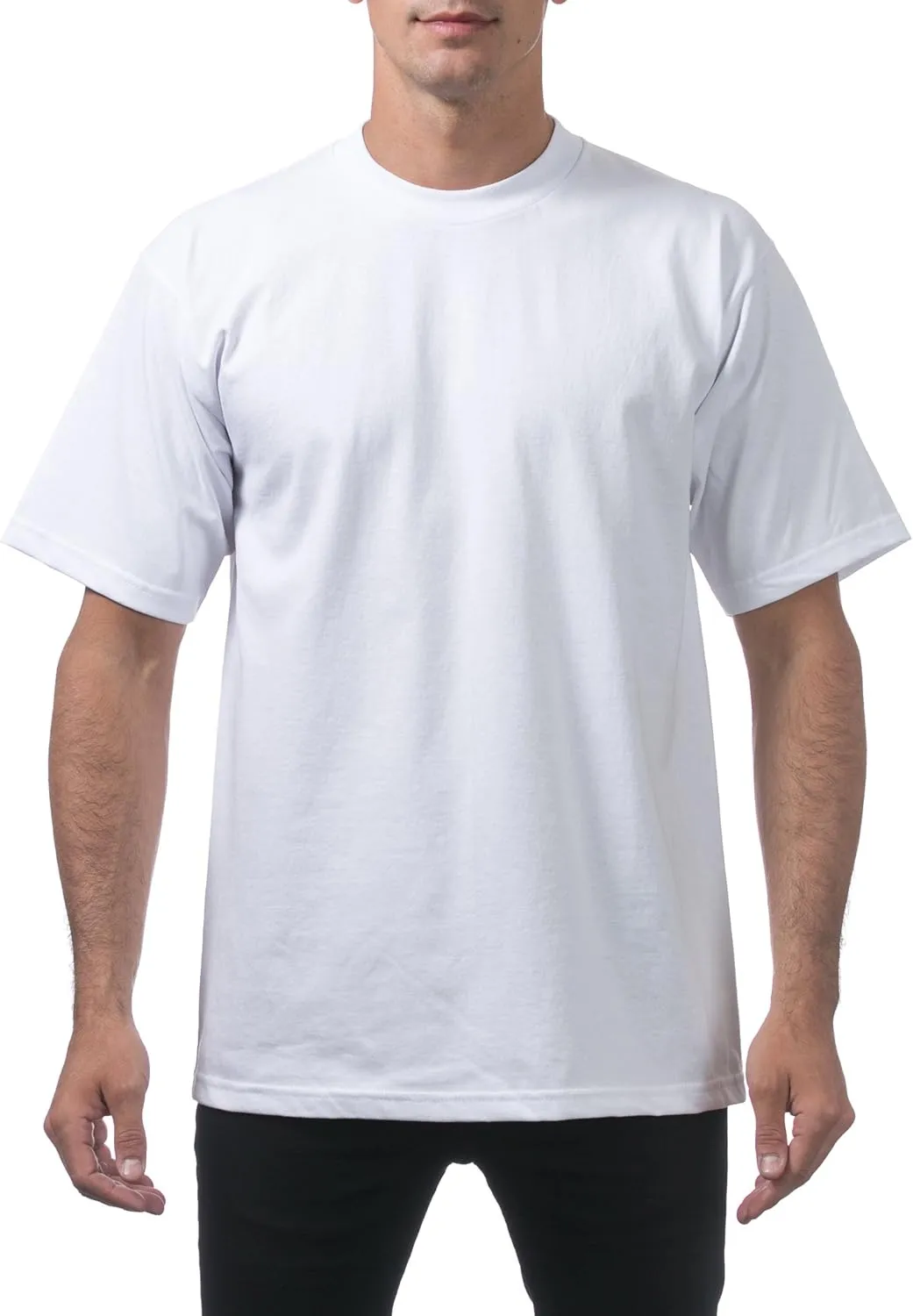 Pro Club Men's 6-Pack Heavyweight Cotton Short Sleeve Crew Neck T-Shirt