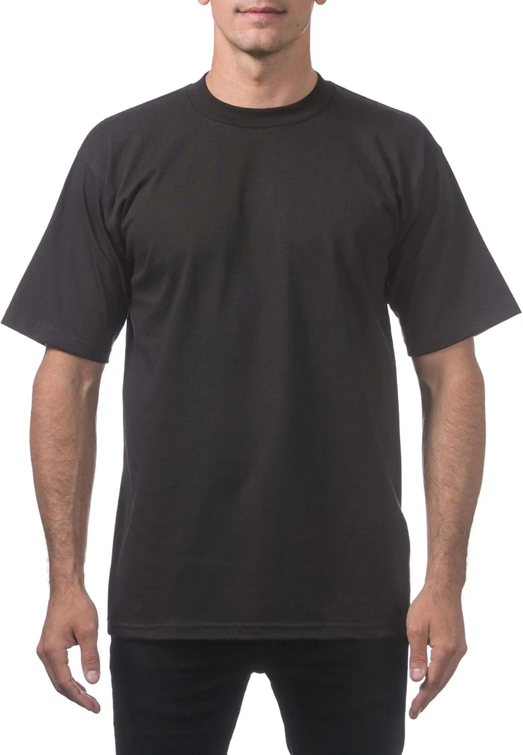 Pro Club Men's 6-Pack Heavyweight Cotton Short Sleeve Crew Neck T-Shirt