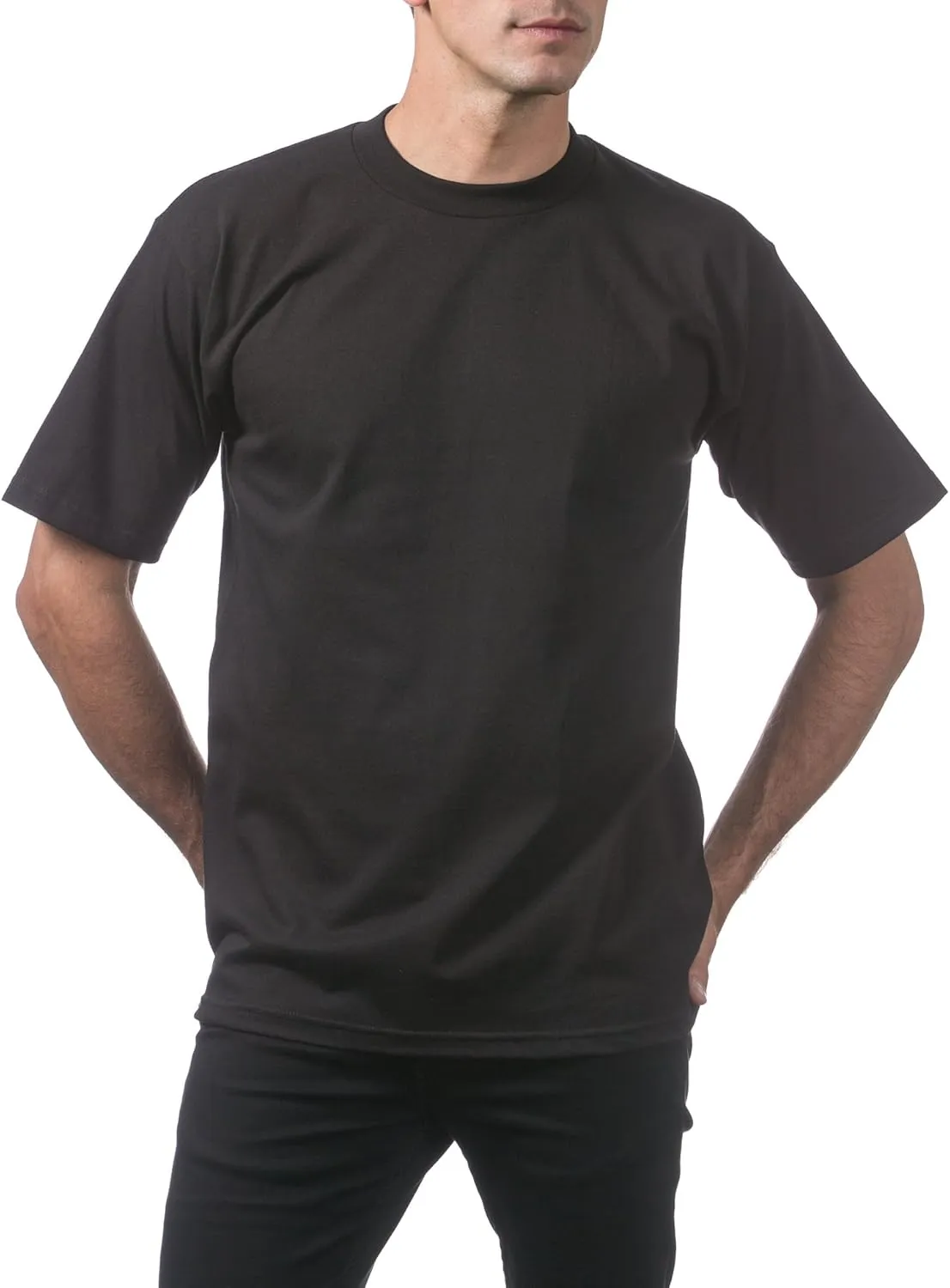 Pro Club Men's 6-Pack Heavyweight Cotton Short Sleeve Crew Neck T-Shirt