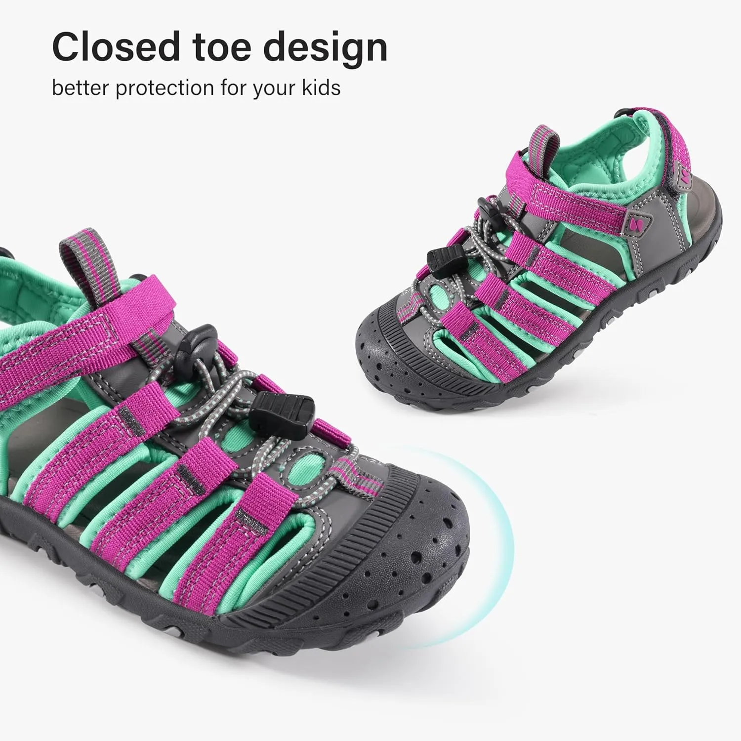 Stelle Boys Girls Sport Water Sandals Kids Summer Outdoor Beach Hiking Closed-Toe Athletic Shoes for Toddler/Little/Big Kids