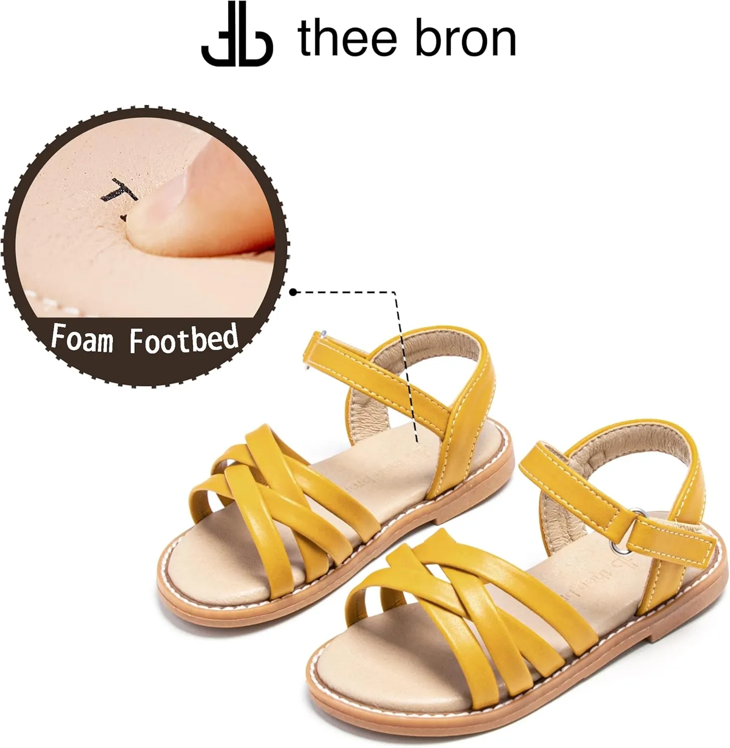 THEE BRON Toddler Girl Dress Sandals Sandalias para Nias